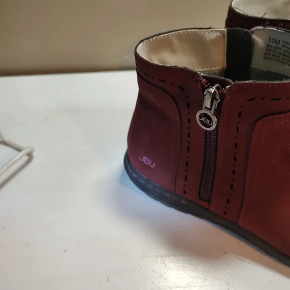 JBU juno double zip wine color ankle boot women's Size 10 - Picture 5 of 16